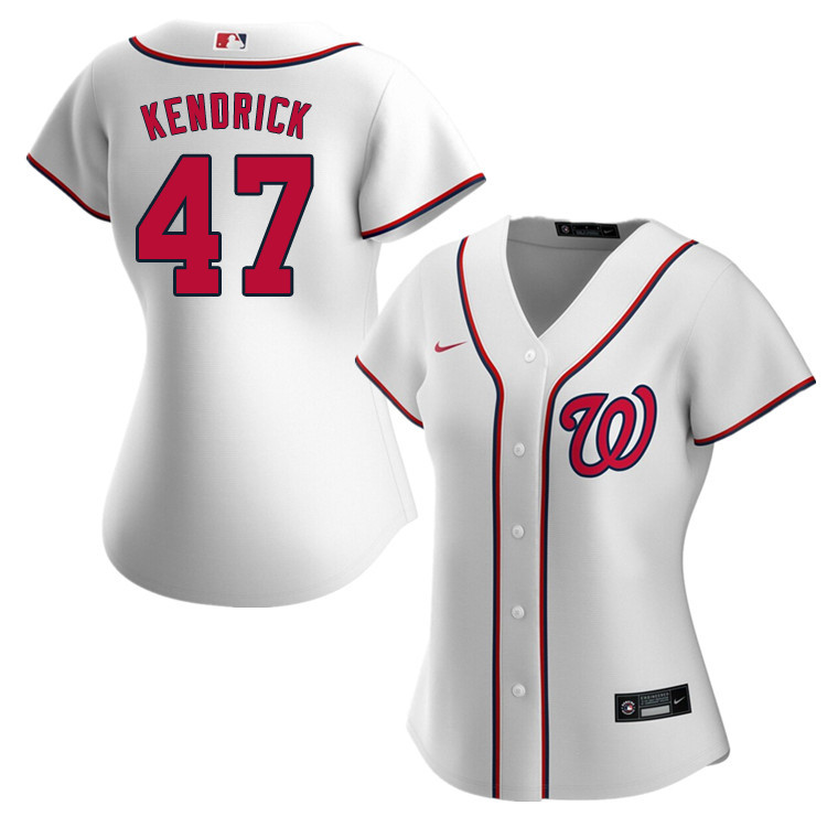Nike Women #47 Howie Kendrick Washington Nationals Baseball Jerseys Sale-White
